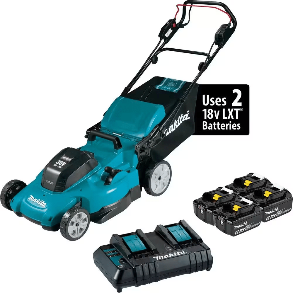 18-Volt X2 (36V) LXT Lithium-Ion Cordless 21 In. Walk behind Self-Propelled Lawn Mower Kit W/4 Batteries (5.0Ah) - YardForce Supply