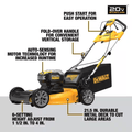 20V MAX 21.5 In. Battery Powered Walk behind Self Propelled Lawn Mower with (2) 10Ah Batteries & Charger - YardForce Supply
