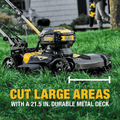 20V MAX 21.5 In. Battery Powered Walk behind Self Propelled Lawn Mower with (2) 10Ah Batteries & Charger - YardForce Supply