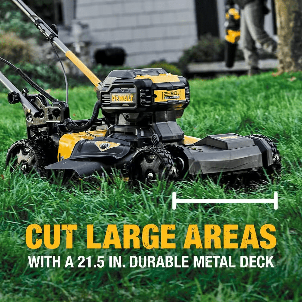 20V MAX 21.5 In. Battery Powered Walk behind Self Propelled Lawn Mower with (2) 10Ah Batteries &amp; Charger - YardForce Supply