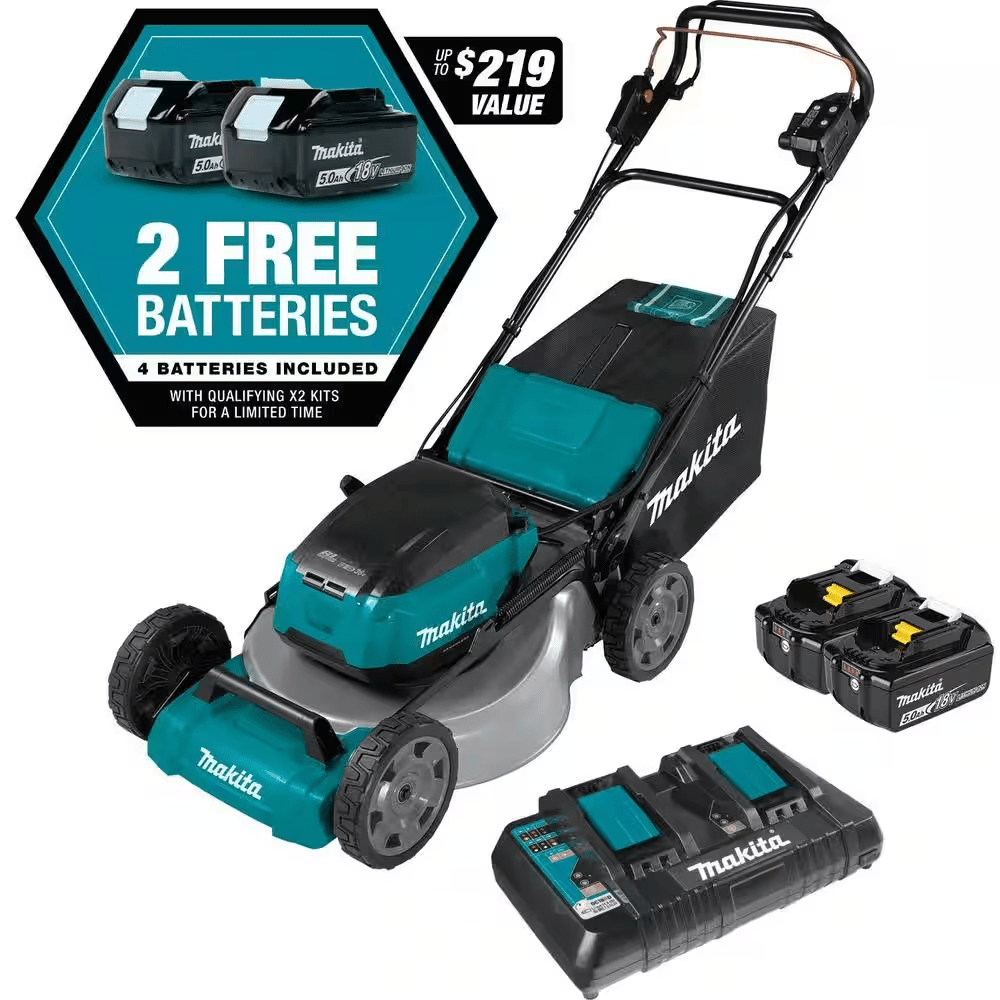 21 In. 18-Volt X2 (36-Volt) LXT Lithium-Ion Cordless Walk behind Self Propelled Lawn Mower Kit with 4 Batteries (5.0 Ah) - YardForce Supply
