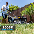 21 In. 200 Cc Gas Recoil Start, Walk behind Push Mower, Self-Propelled 3-In-1 with 7 Position Height Adjustment - YardForce Supply