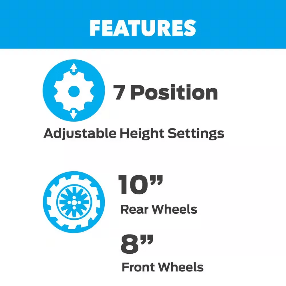 21 In. 200 Cc Gas Recoil Start, Walk behind Push Mower, Self-Propelled 3-In-1 with 7 Position Height Adjustment - YardForce Supply