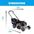 21 In. 200 Cc Gas Recoil Start, Walk behind Push Mower, Self-Propelled 3-In-1 with 7 Position Height Adjustment - YardForce Supply