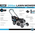 21 In. 200 Cc Gas Recoil Start, Walk behind Push Mower, Self-Propelled 3-In-1 with 7 Position Height Adjustment - YardForce Supply