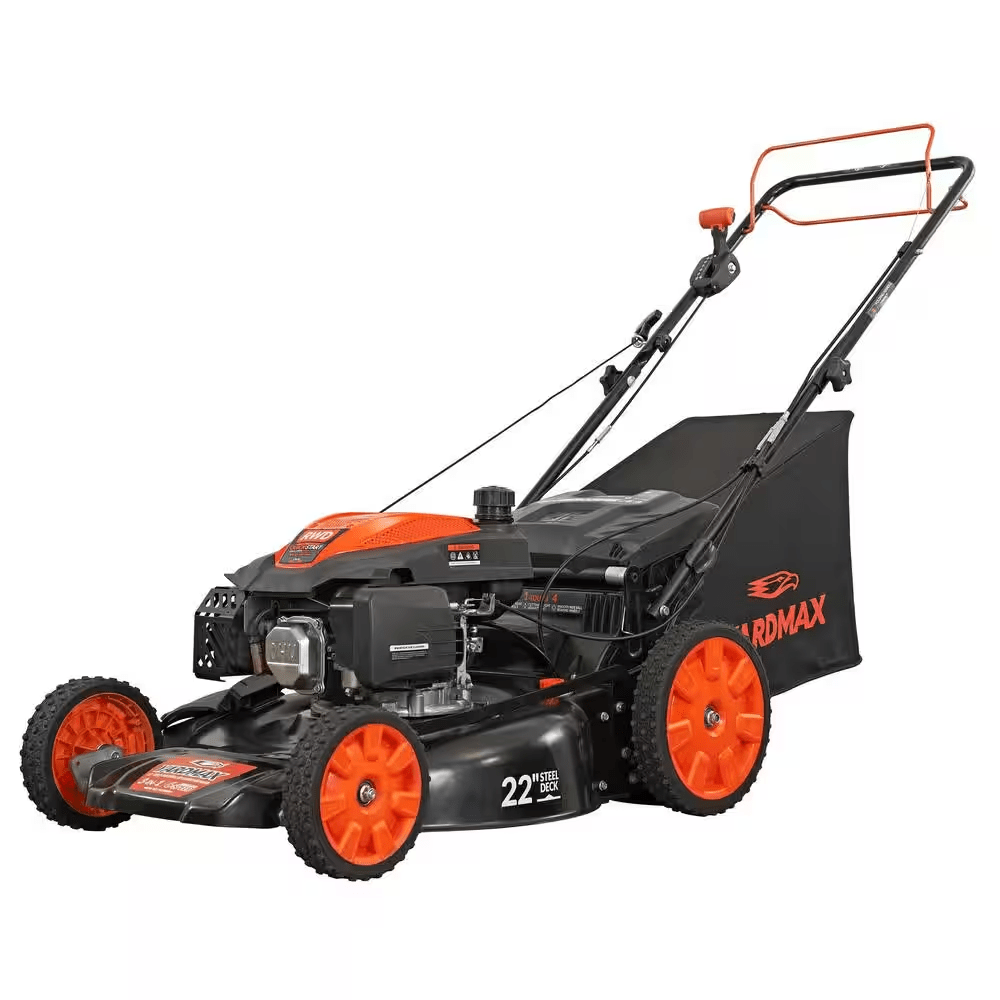 22 In. 201 Cc SELECT PACE 6 Speed CVT High Wheel RWD 3-In-1 Gas Walk behind Self Propelled Lawn Mower - YardForce Supply
