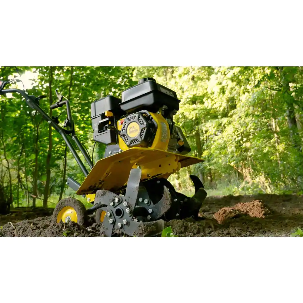 22 In. 212Cc 4-Stroke Gas Garden Front Tine Tiller with Forward and Reverse - YardForce Supply