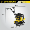 22 In. 212Cc 4-Stroke Gas Garden Front Tine Tiller with Forward and Reverse - YardForce Supply