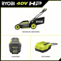 40V HP Brushless 20 In. Cordless Electric Battery Walk behind Self-Propelled Mower with 6.0 Ah Battery and Charger - YardForce Supply