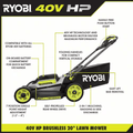 40V HP Brushless 20 In. Cordless Electric Battery Walk behind Self-Propelled Mower with 6.0 Ah Battery and Charger - YardForce Supply