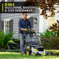 40V HP Brushless 20 In. Cordless Electric Battery Walk behind Self-Propelled Mower with 6.0 Ah Battery and Charger - YardForce Supply