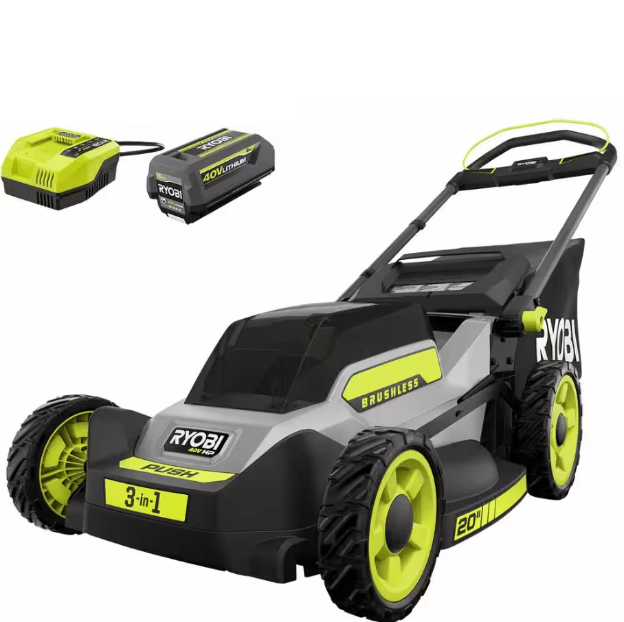 40V HP Brushless 20 In. Cordless Electric Battery Walk behind Self-Propelled Mower with 6.0 Ah Battery and Charger - YardForce Supply
