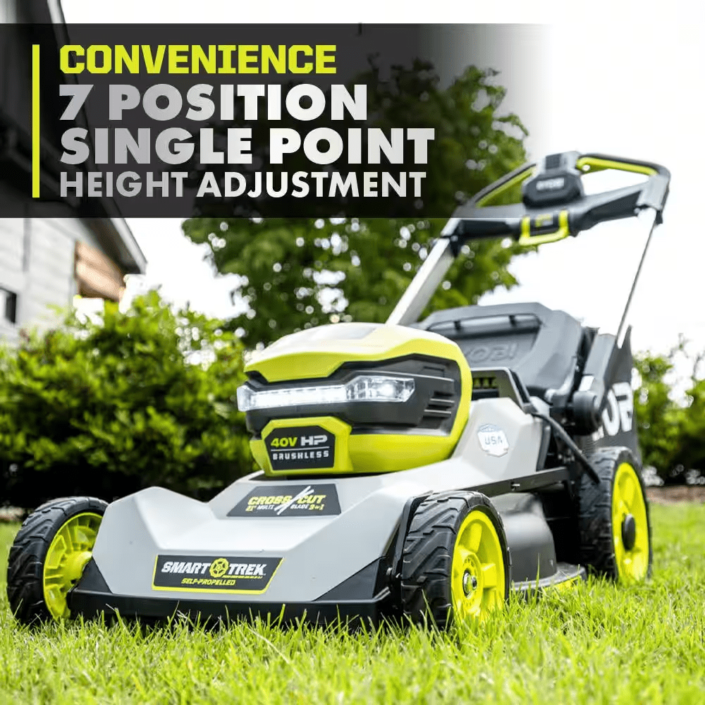 40V HP Brushless 21 In. Cordless Battery Walk behind Dual-Blade Self-Propelled Mower with (2) 6.0 Ah Batteries &amp; Charger - YardForce Supply