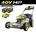 40V HP Brushless 21 In. Cordless Battery Walk behind Dual-Blade Self-Propelled Mower with (2) 6.0 Ah Batteries & Charger - YardForce Supply