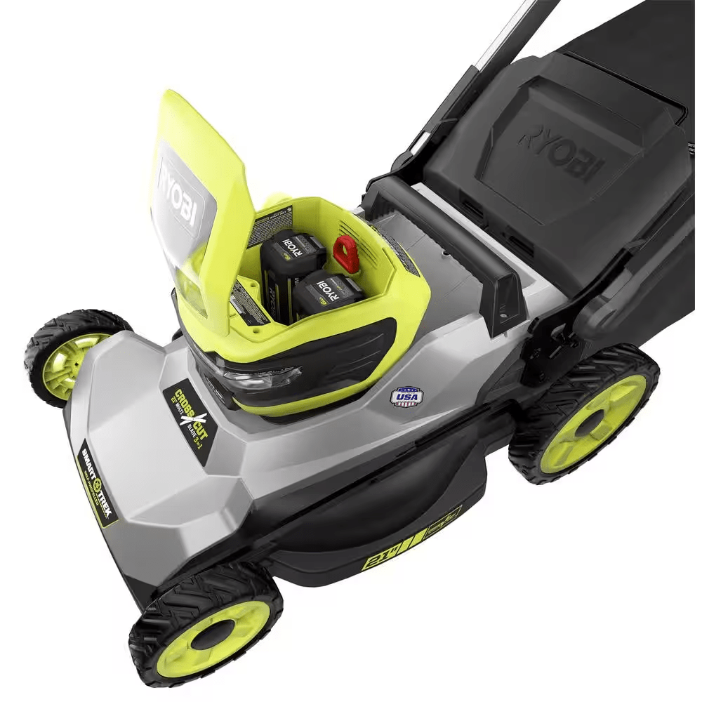 40V HP Brushless 21 In. Cordless Battery Walk behind Dual-Blade Self-Propelled Mower with (2) 6.0 Ah Batteries &amp; Charger - YardForce Supply