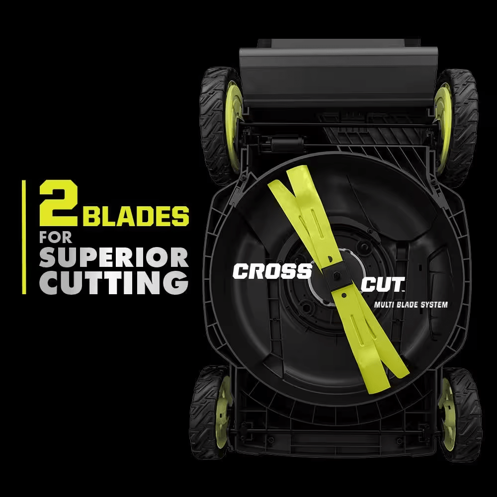 40V HP Brushless 21 In. Cordless Battery Walk behind Dual-Blade Self-Propelled Mower with (2) 6.0 Ah Batteries &amp; Charger - YardForce Supply