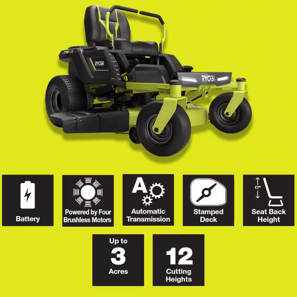 42 In. 100 Ah Battery Electric Riding Zero Turn Mower - YardForce Supply