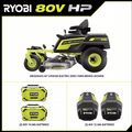 80V HP Brushless 42 In. Battery Electric Cordless Zero Turn Riding Mower (2) 80V Batteries (2) 40V Batteries and Charger - YardForce Supply
