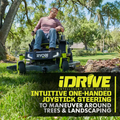 80V HP Brushless 54 In. Battery Electric Cordless Zero Turn Riding Mower (3) 80V Batteries (4) 40V Batteries and Charger - YardForce Supply