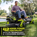 80V HP Brushless 54 In. Battery Electric Cordless Zero Turn Riding Mower (3) 80V Batteries (4) 40V Batteries and Charger - YardForce Supply