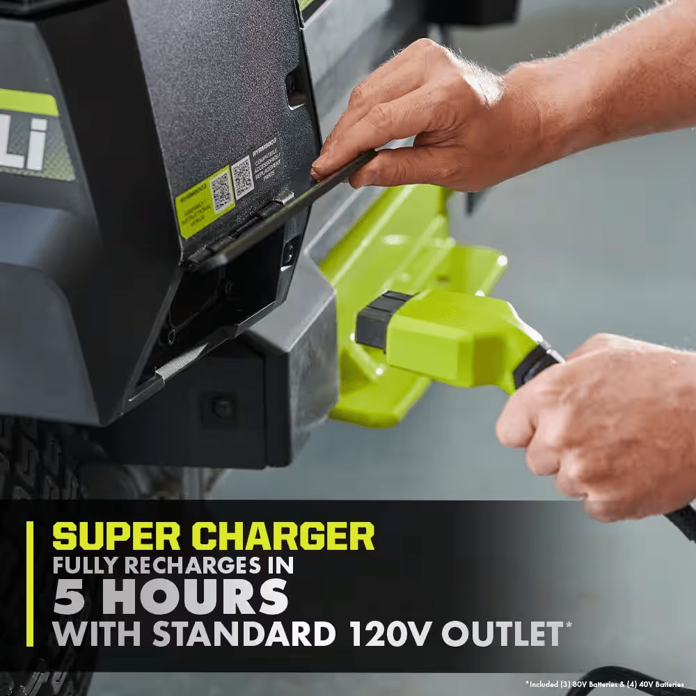 80V HP Brushless 54 In. Battery Electric Cordless Zero Turn Riding Mower (3) 80V Batteries (4) 40V Batteries and Charger - YardForce Supply