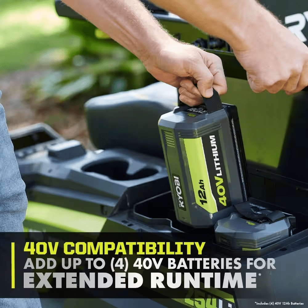 80V HP Brushless 54 In. Battery Electric Cordless Zero Turn Riding Mower (3) 80V Batteries (4) 40V Batteries and Charger - YardForce Supply