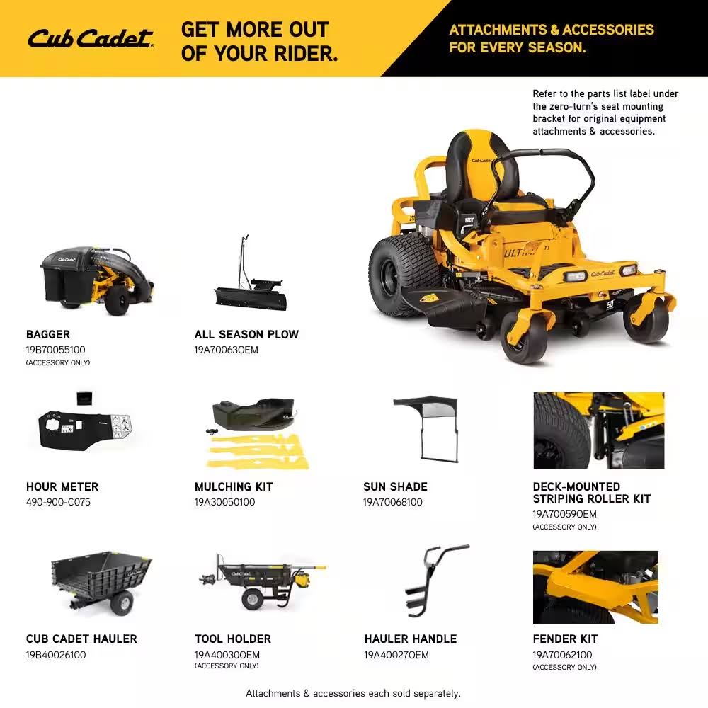 Cub Cadet Ultima ZT1 (50″) 23hp Kawasaki Zero Turn Mower - YardForce Supply