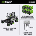 Ego Power+ Z6 42-in Zero-Turn Lawn Mower | ZT4204L - YardForce Supply