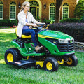 John Deere S100 17.5-HP Side By Side Hydrostatic 42-in Riding Lawn Mower Mulching Capable - YardForce Supply