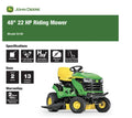 John Deere S140 48 in. 22 HP V-Twin GAS Hydrostatic Riding Lawn Tractor - YardForce Supply