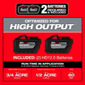 M18 FUEL Brushless Cordless 21 In. Walk behind Dual Battery Self-Propelled Mower W/(2) 12.0Ah Battery and Rapid Charger - YardForce Supply
