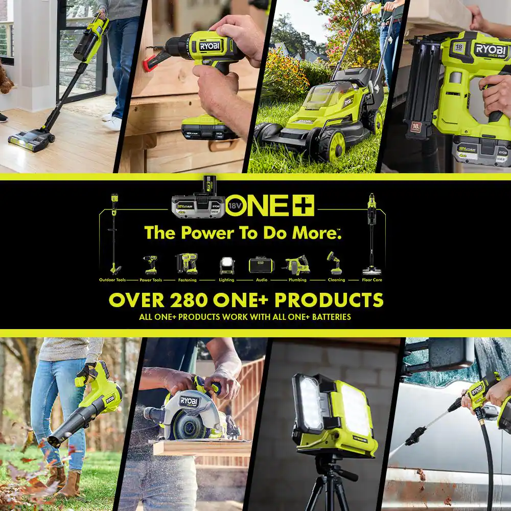 ONE+ 18V 12-Tool Combo Kit with (1) 1.5 Ah Battery and (2) 4.0 Ah Batteries and Charger - YardForce Supply
