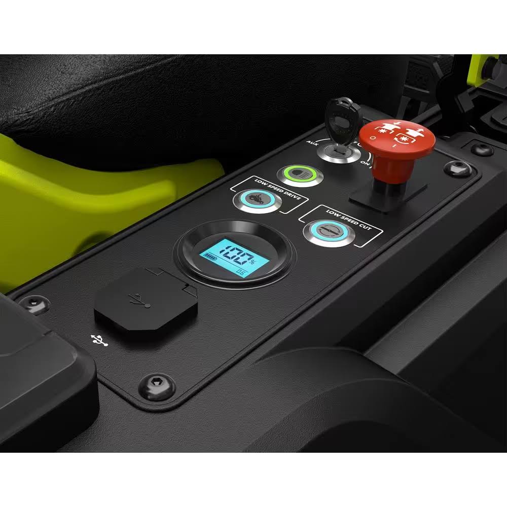 Ryobi 42 in. 100 Ah Battery Electric Riding Zero Turn Mower - YardForce Supply