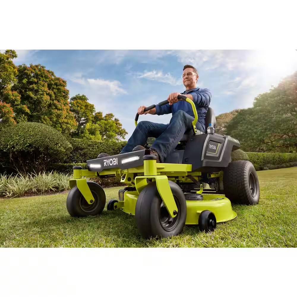 Ryobi 42 in. 100 Ah Battery Electric Riding Zero Turn Mower - YardForce Supply