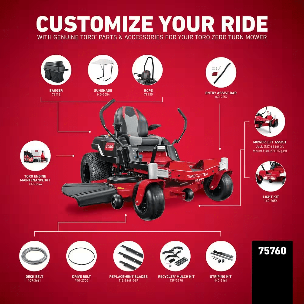 Timecutter 60 In. 24HP Kohler V-Twin, Iron Forged Deck Zero Turn Riding Mower with Smart Speed - YardForce Supply